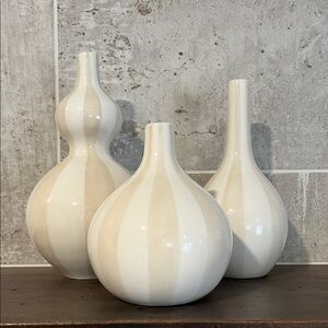 JONATHAN ADLER - HAPPY HOME STRIPES VASES SET OF 3